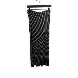 Matty M. black and white strip maxi skirt size S